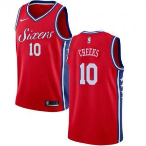 Nike Maillot De Maurice Cheeks 76ers Rouge Statement Edition No.10 Homme