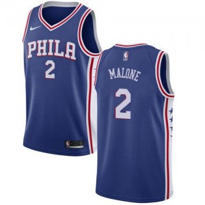 Nike NBA Maillot De Malone Philadelphia 76ers #2 Icon Edition Homme Bleu