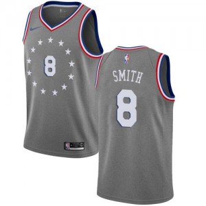 Maillot De Basket Zhaire Smith 76ers Homme City Edition Nike Gris #8