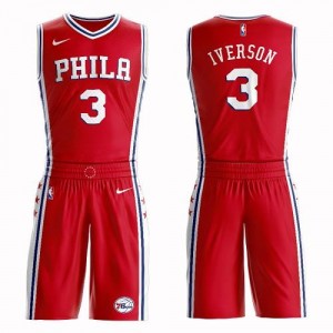 Maillot De Basket Allen Iverson Philadelphia 76ers Nike Homme Rouge Suit Statement Edition No.3