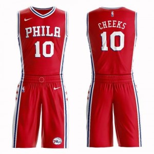 Nike Maillots De Basket Cheeks Philadelphia 76ers #10 Suit Statement Edition Homme Rouge