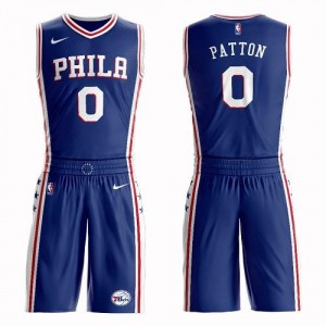 Maillot De Justin Patton Philadelphia 76ers Suit Icon Edition No.0 Nike Homme Bleu