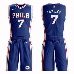 Nike NBA Maillot Basket Timothe Luwawu 76ers Bleu #7 Homme Suit Icon Edition