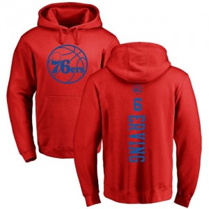 Nike NBA Hoodie De Erving 76ers Homme & Enfant Pullover #6 Rouge One Color Backer