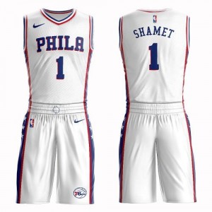 Nike NBA Maillot Landry Shamet 76ers Suit Association Edition No.1 Enfant Blanc