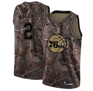 Nike Maillots Basket Moses Malone Philadelphia 76ers Homme Realtree Collection #2 Camouflage