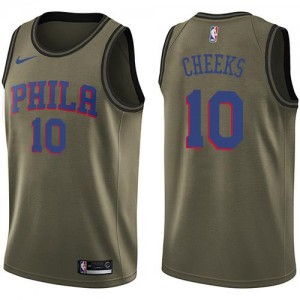Nike NBA Maillot Basket Cheeks Philadelphia 76ers No.10 Salute to Service Homme vert