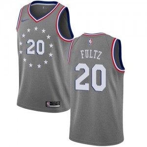 Nike NBA Maillot De Markelle Fultz Philadelphia 76ers City Edition Homme #20 Gris
