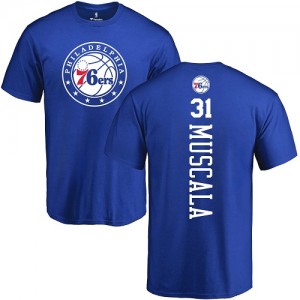 Nike T-Shirts Basket Muscala Philadelphia 76ers #31 Homme & Enfant Bleu royal Backer 