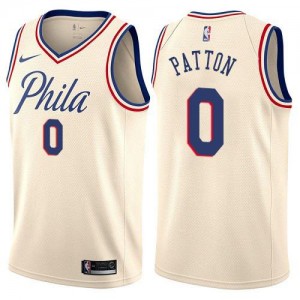 Maillot Basket Justin Patton Philadelphia 76ers City Edition No.0 Enfant Nike Blanc laiteux