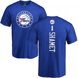 T-Shirts De Basket Shamet Philadelphia 76ers Homme & Enfant No.1 Nike Bleu royal Backer