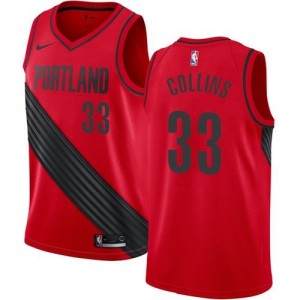 Nike Maillots De Collins Portland Trail Blazers #33 Homme Rouge Statement Edition