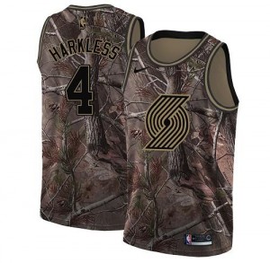 Maillot Basket Harkless Portland Trail Blazers No.4 Enfant Nike Camouflage Realtree Collection