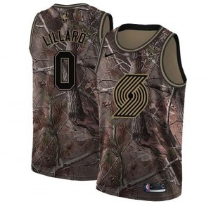 Nike NBA Maillot Basket Damian Lillard Portland Trail Blazers Enfant Camouflage Realtree Collection No.0