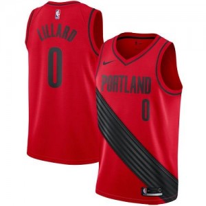 Nike Maillots Lillard Portland Trail Blazers #0 Statement Edition Enfant Rouge