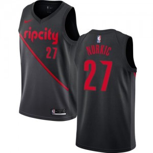 Maillot Basket Jusuf Nurkic Blazers Nike 2018/19 City Edition Homme Noir No.27