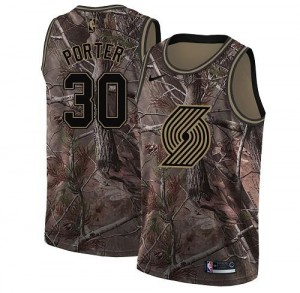 Nike NBA Maillots De Terry Porter Portland Trail Blazers Homme No.30 Camouflage Realtree Collection