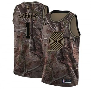Nike NBA Maillots Basket Evan Turner Portland Trail Blazers Realtree Collection Camouflage Enfant No.1