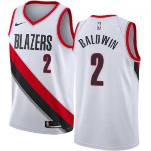 Nike NBA Maillots De Wade Baldwin Blazers #2 Association Edition Homme Blanc