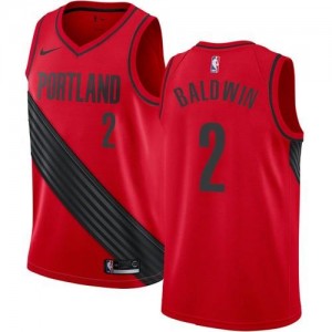 Nike Maillots Basket Wade Baldwin Portland Trail Blazers Enfant Statement Edition #2 Rouge