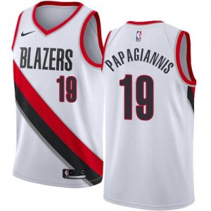 Nike NBA Maillot De Basket Georgios Papagiannis Blazers #19 Association Edition Blanc Homme
