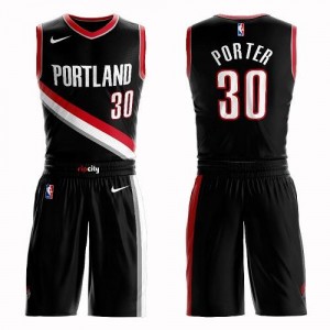 Maillot De Basket Porter Portland Trail Blazers Suit Icon Edition No.30 Nike Noir Homme