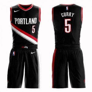 Nike NBA Maillot Curry Portland Trail Blazers Enfant Noir No.5 Suit Icon Edition