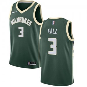Nike Maillots De Basket George Hill Milwaukee Bucks Icon Edition vert Homme #3
