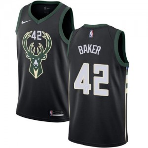 Maillot Basket Baker Milwaukee Bucks Noir No.42 Nike Homme Statement Edition