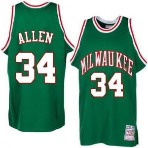 Mitchell and Ness NBA Maillot Allen Milwaukee Bucks Homme Throwback vert #34