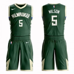 Maillot D. J. Wilson Bucks Homme Suit Icon Edition vert Nike #5