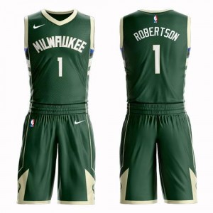 Nike NBA Maillots De Robertson Milwaukee Bucks vert Suit Icon Edition No.1 Enfant