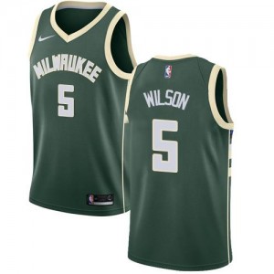 Maillots De Basket D. J. Wilson Milwaukee Bucks Nike Enfant vert #5 Icon Edition