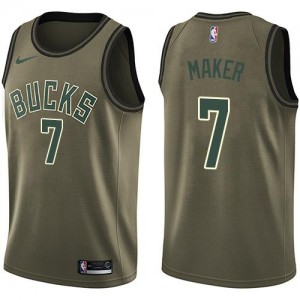 Nike Maillots De Thon Maker Milwaukee Bucks vert Salute to Service No.7 Enfant