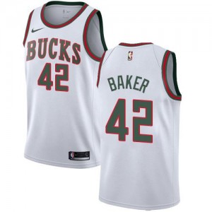 Nike Maillot De Basket Baker Milwaukee Bucks Enfant Hardwood Classics Blanc #42