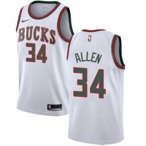 Nike NBA Maillots Basket Ray Allen Bucks Blanc Hardwood Classics Homme #34