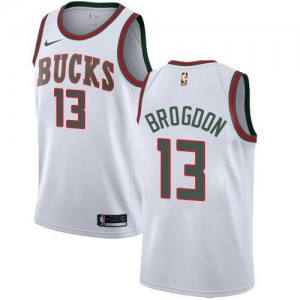 Maillots Basket Brogdon Bucks Enfant Hardwood Classics Nike Blanc #13