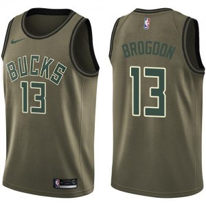 Maillot Basket Brogdon Milwaukee Bucks Salute to Service Enfant #13 vert Nike