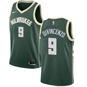 Nike Maillots Basket Donte DiVincenzo Milwaukee Bucks Icon Edition vert Enfant No.9