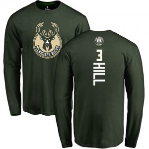 Nike T-Shirts De Hill Bucks #3 Long Sleeve Homme & Enfant vert Backer