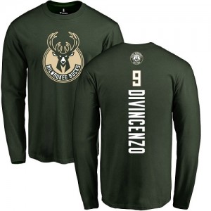 Nike NBA T-Shirt Basket DiVincenzo Milwaukee Bucks vert Backer Homme & Enfant #9 Long Sleeve