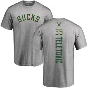 T-Shirts De Basket Teletovic Bucks Nike Homme & Enfant Ash Backer #35 