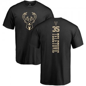 T-Shirt Teletovic Milwaukee Bucks #35 Backer noir une couleur Homme & Enfant Nike
