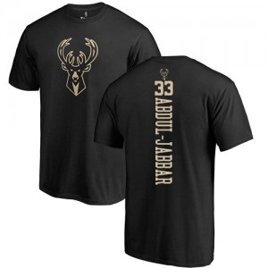 Nike T-Shirts Basket Kareem Abdul-Jabbar Milwaukee Bucks Backer noir une couleur Homme & Enfant #33