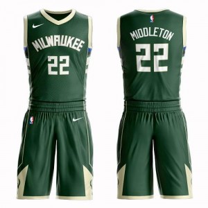 Nike NBA Maillot Basket Middleton Bucks #22 Enfant vert Suit Icon Edition