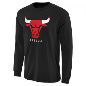 T-Shirt Basket Bulls Homme Noir Noches Enebea Long Sleeve 