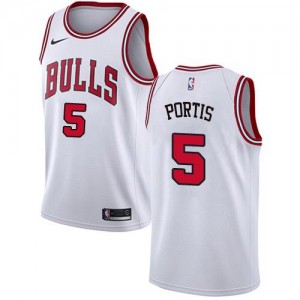 Nike Maillot De Basket Portis Chicago Bulls No.5 Homme Blanc Association Edition