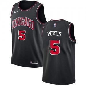 Maillots Basket Bobby Portis Chicago Bulls Statement Edition No.5 Noir Nike Homme