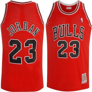 Mitchell and Ness Maillot De Basket Michael Jordan Chicago Bulls Homme #23 Throwback Rouge
