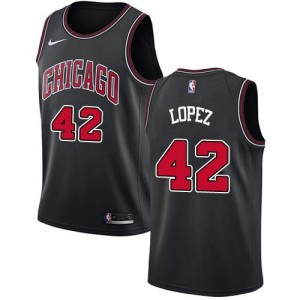 Maillot De Basket Robin Lopez Chicago Bulls Enfant No.42 Nike Statement Edition Noir